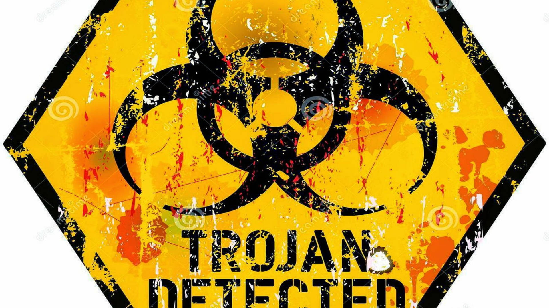 Detekteret trojansk hacker logo tapet Wallpaper