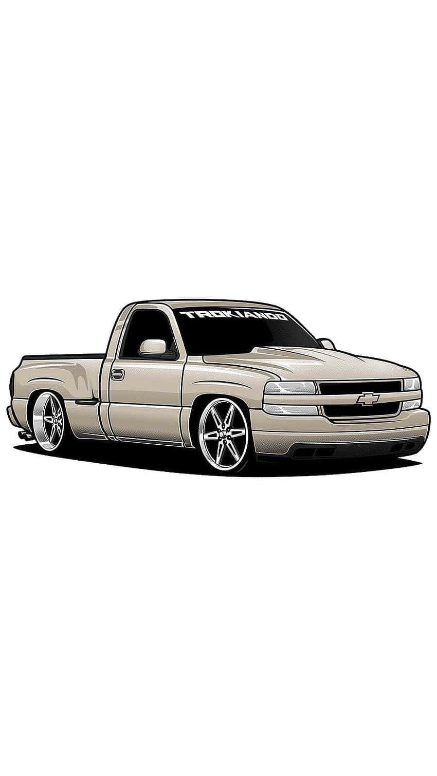 Trokiando Chevy Truck Illustration Wallpaper