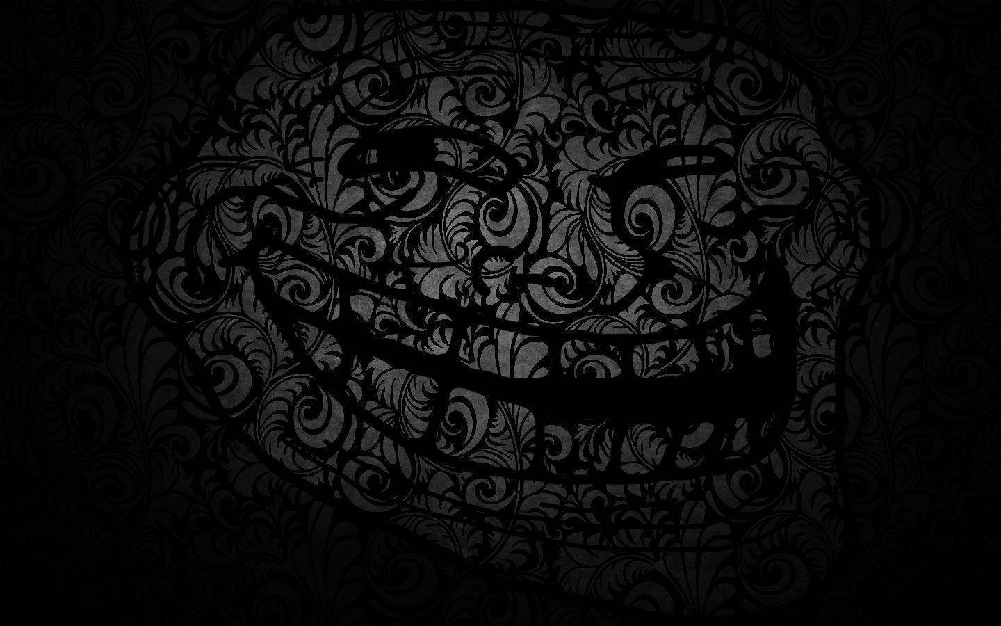 Funny Face On A Black Background, Picture Of Troll Face Background Image  And Wallpaper for Free Download