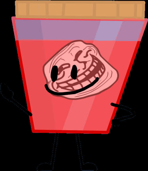 Troll Face Cup Character PNG