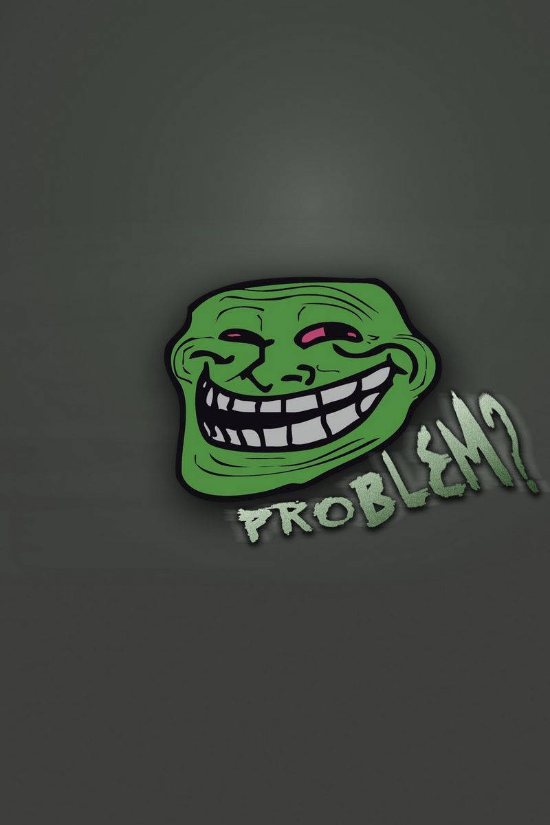 A Troll Face Comes Out to Troll Wallpaper