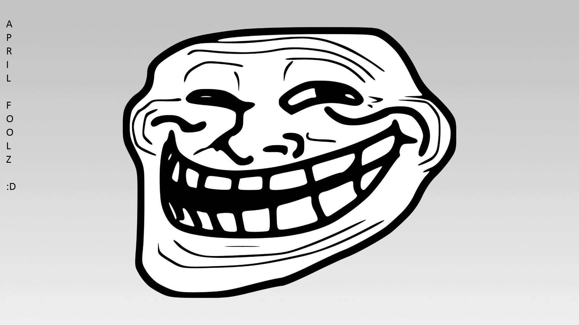 "Troll face ready to take on the internet!" Wallpaper