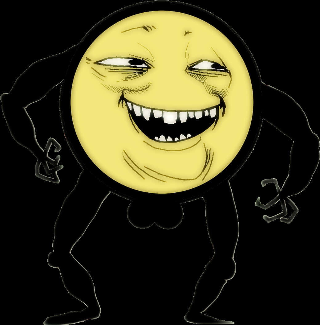 Troll Face_ Cartoon_ Character PNG