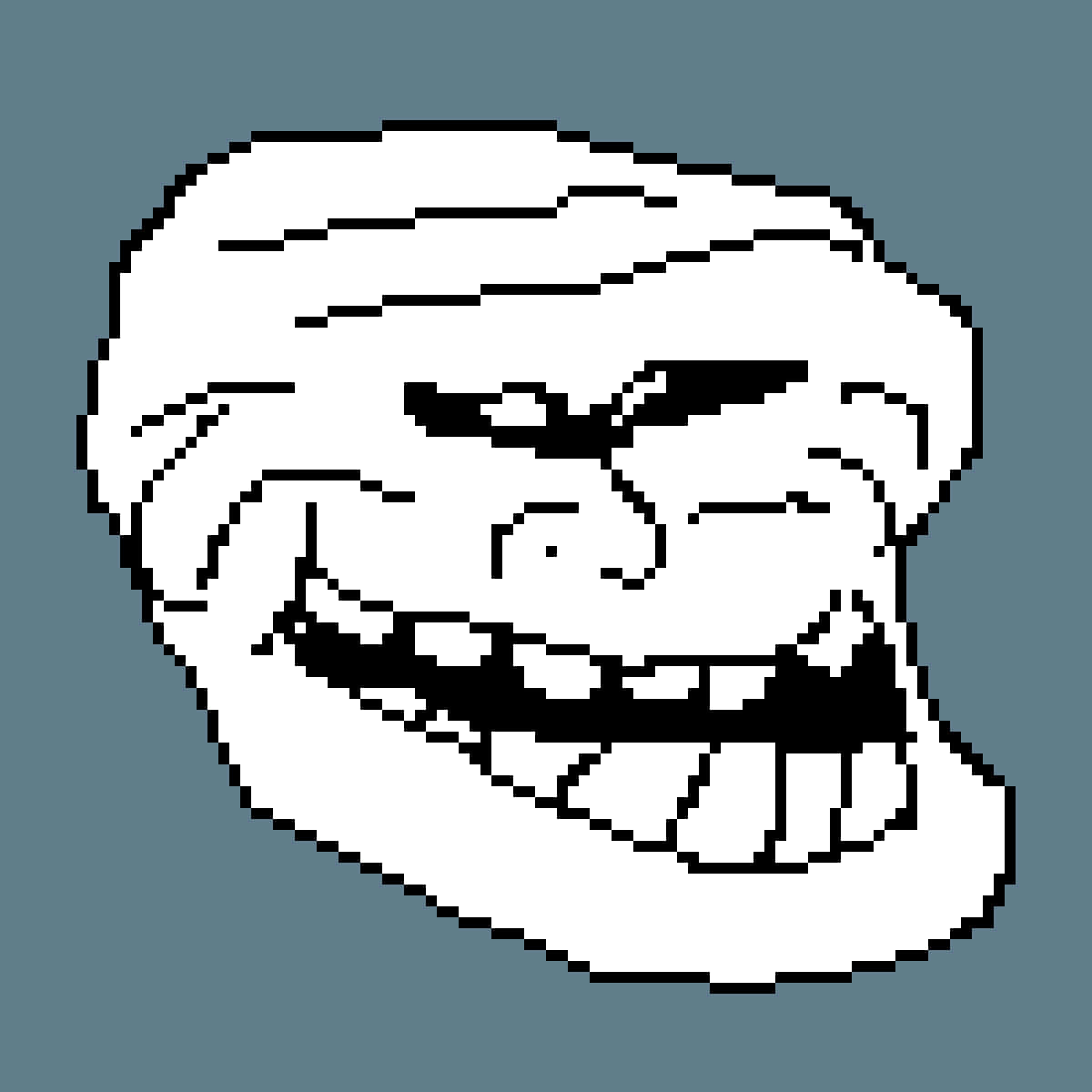 Troll Face Pixel Picture