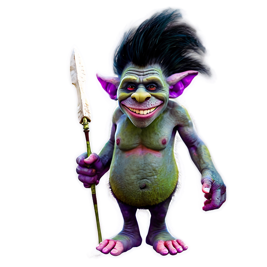 Troll With Club Png 05232024 PNG