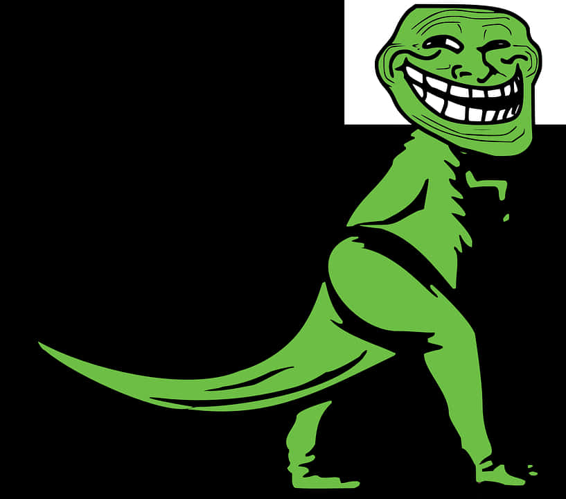 Trollface Dinosaur Hybrid PNG