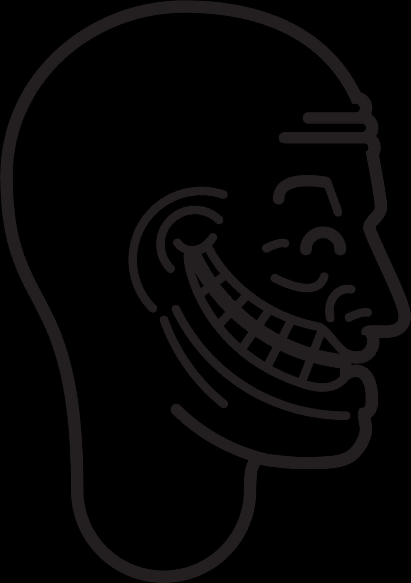 Trollface Icon Black PNG