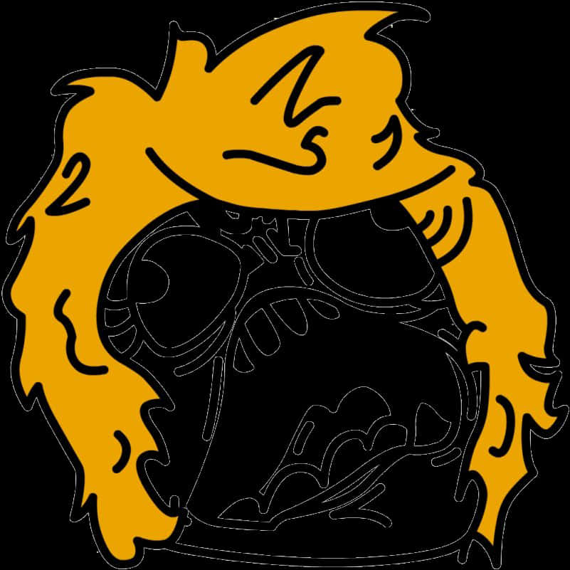 Trollface Icon Blackand Orange PNG