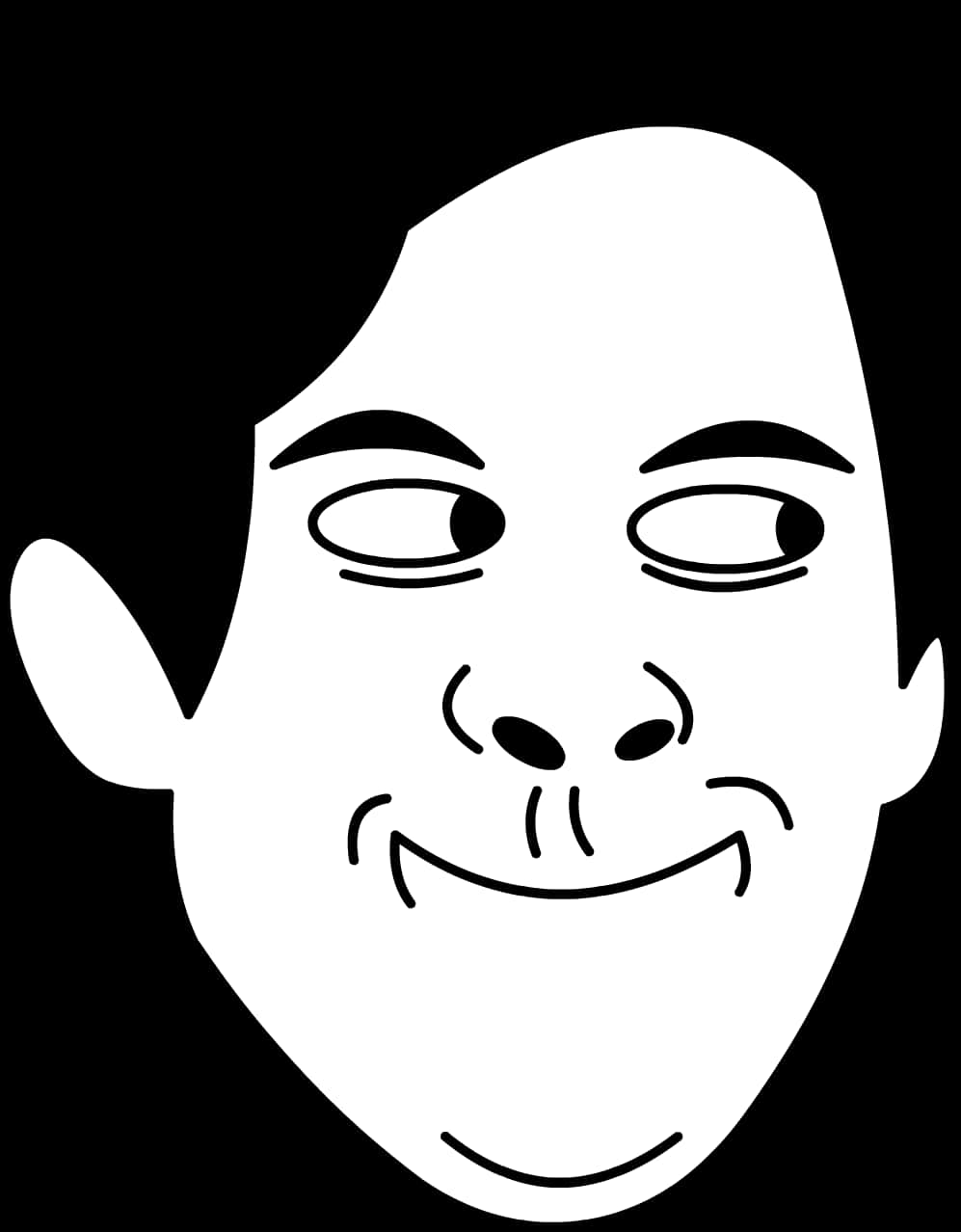 Download Trollface Meme Blackand White | Wallpapers.com