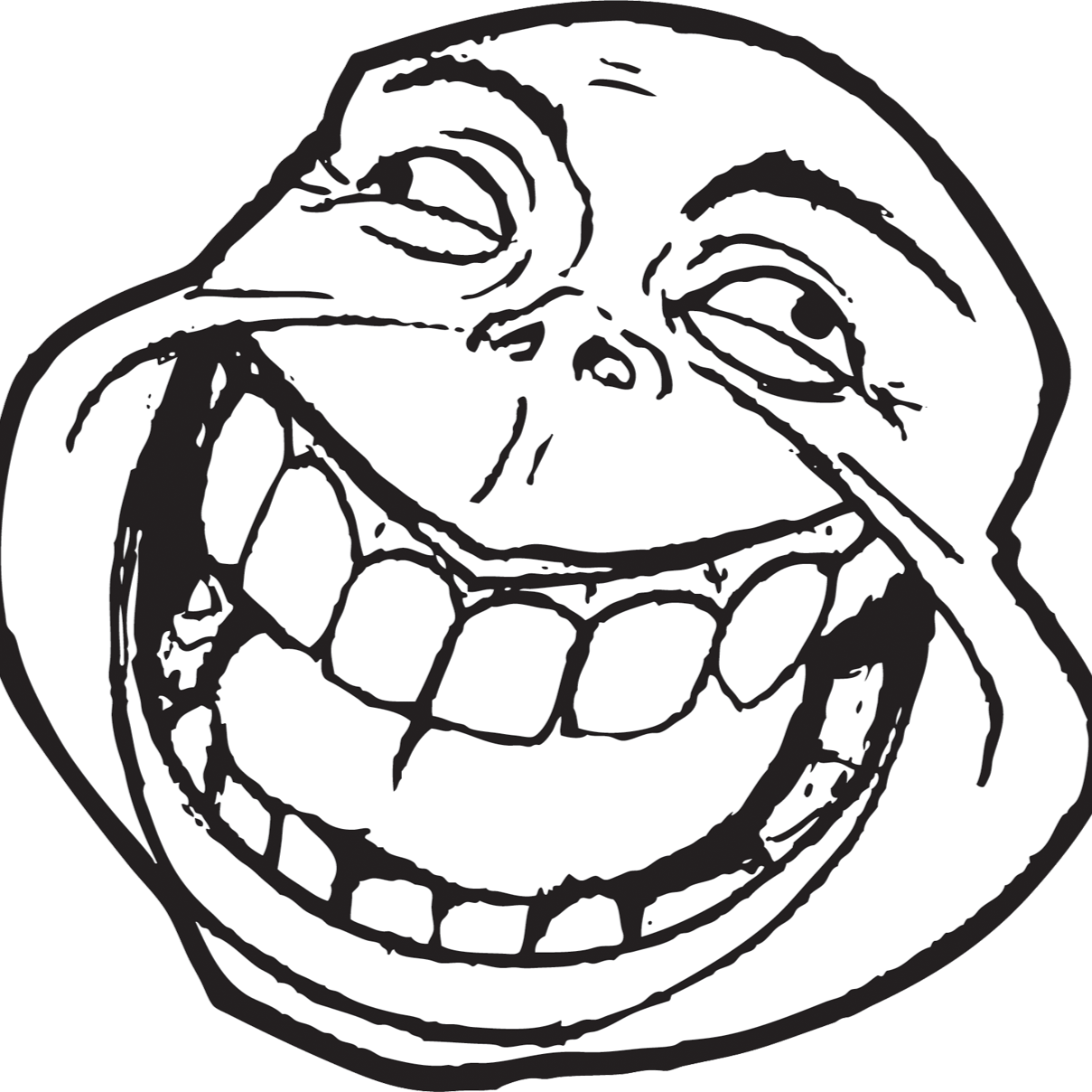 Trollface Meme Classic PNG