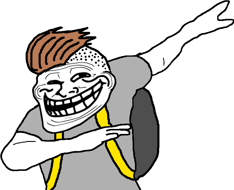 Trollface Meme Dabbing PNG