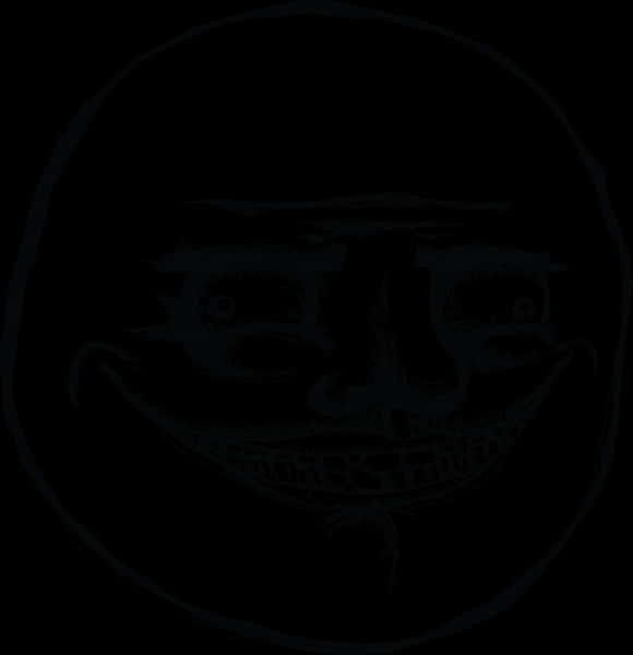 Trollface Meme Dark Version PNG