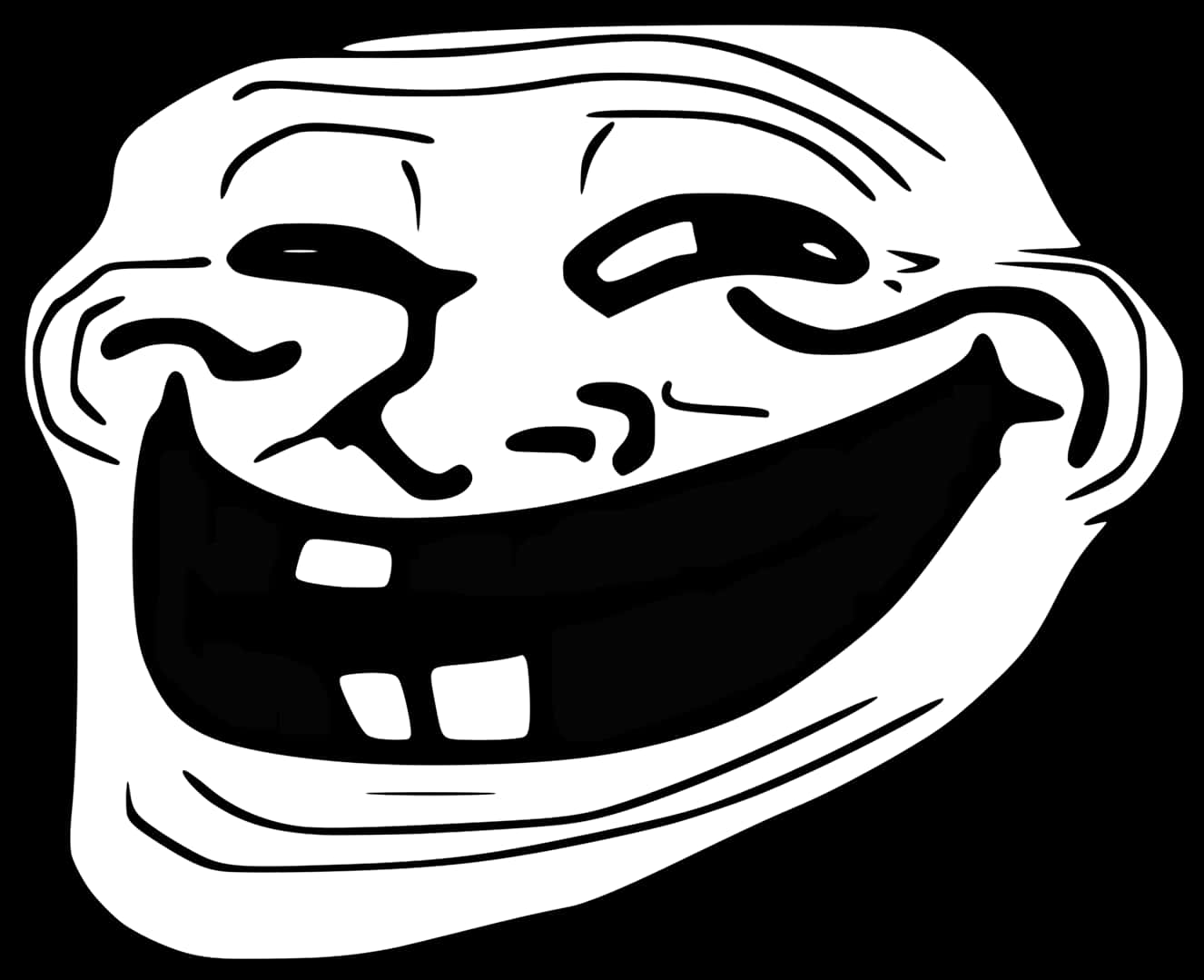 Trollface Meme Iconic Expression PNG