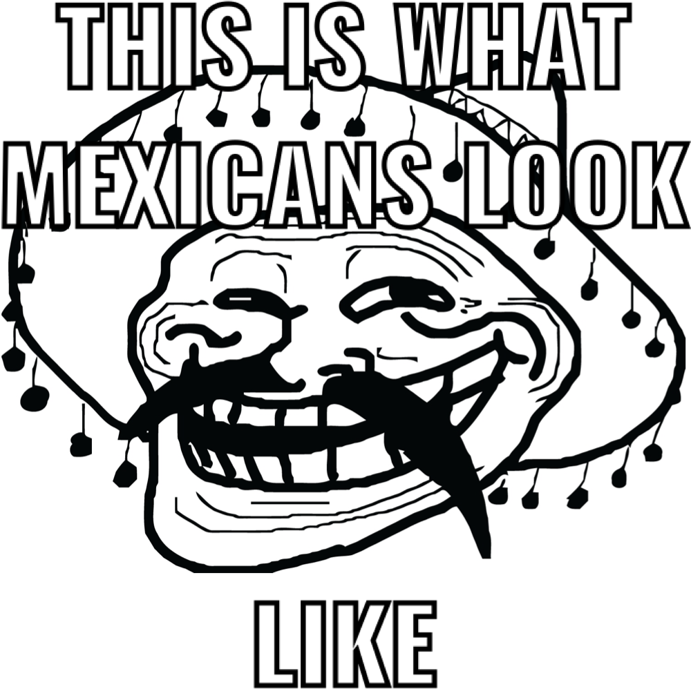 Trollface Mexican Stereotype Meme PNG