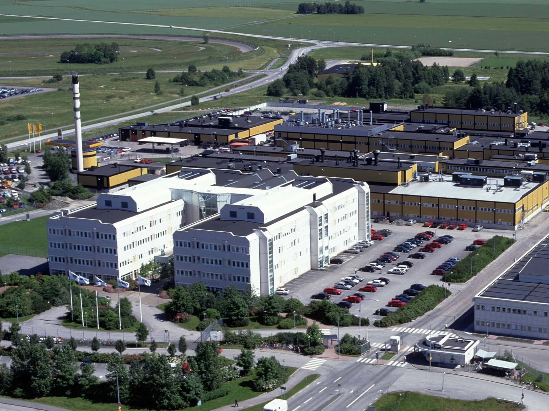 Trollhattan Industrial Aerial View Wallpaper