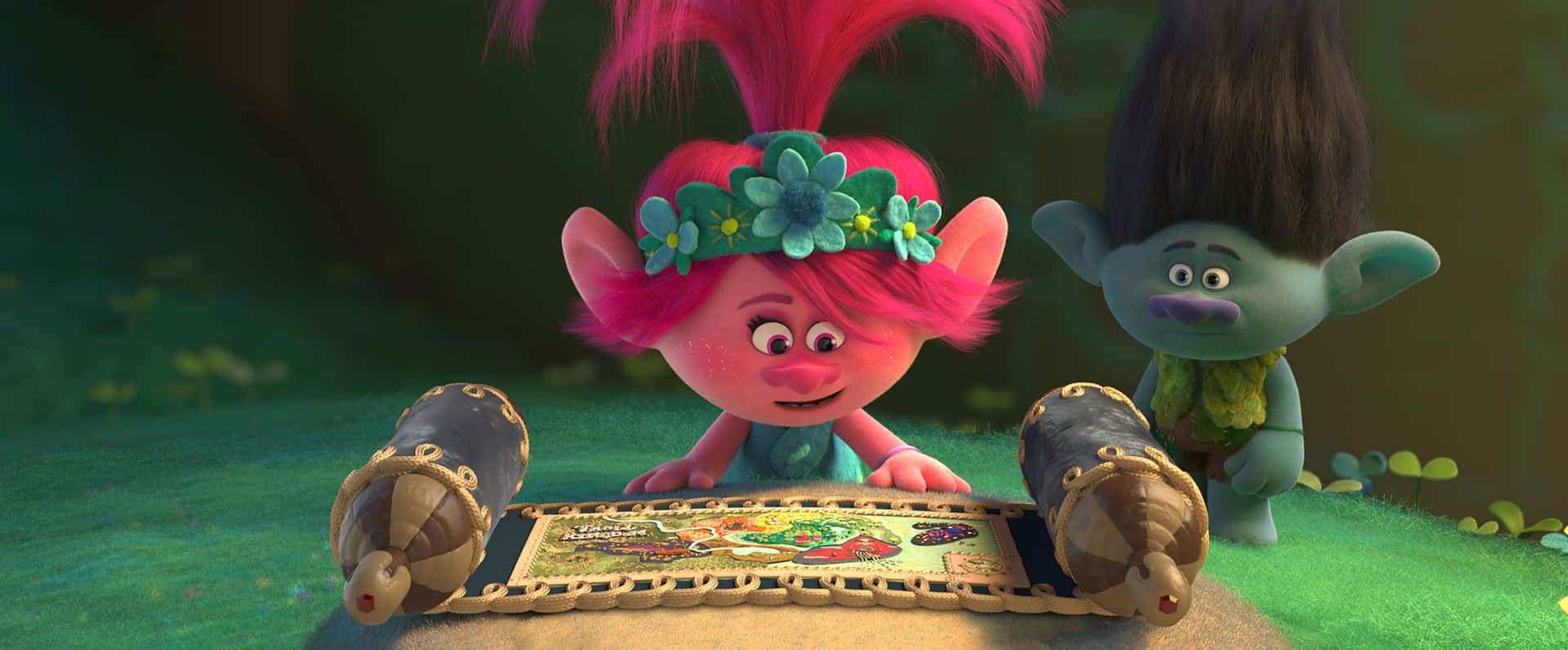 The colorful and funky characters of Trolls World Tour Wallpaper
