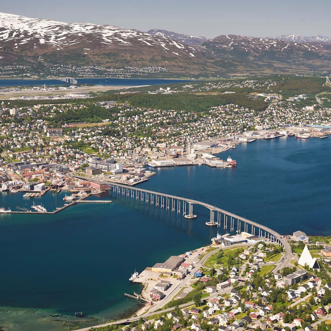 Tromso Norway Aerial View Wallpaper