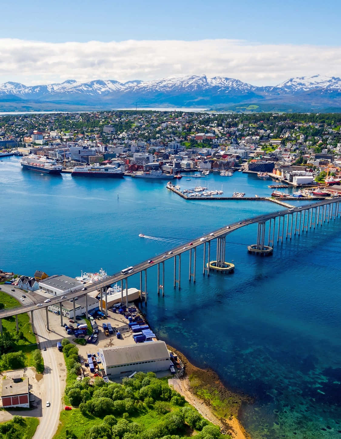 Tromso Norway Aerial View Wallpaper