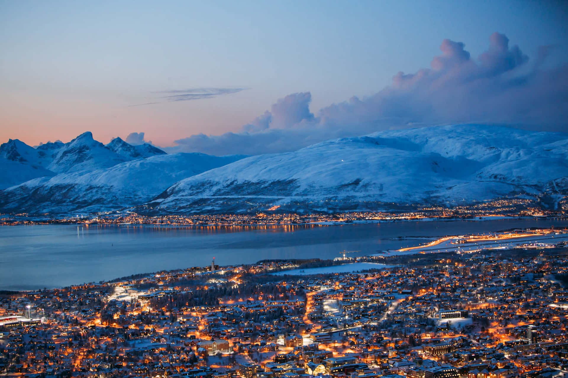 Tromso Norway Winter Night Wallpaper