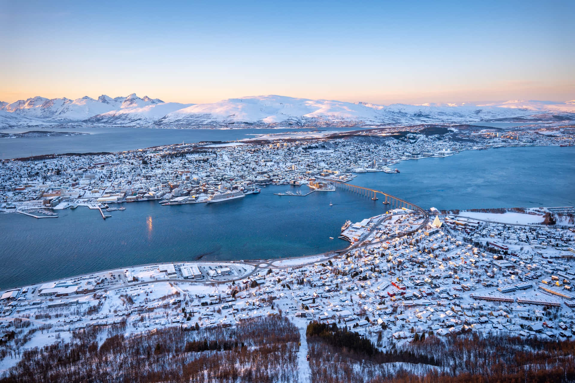 Tromso Norway Winter Panorama Wallpaper