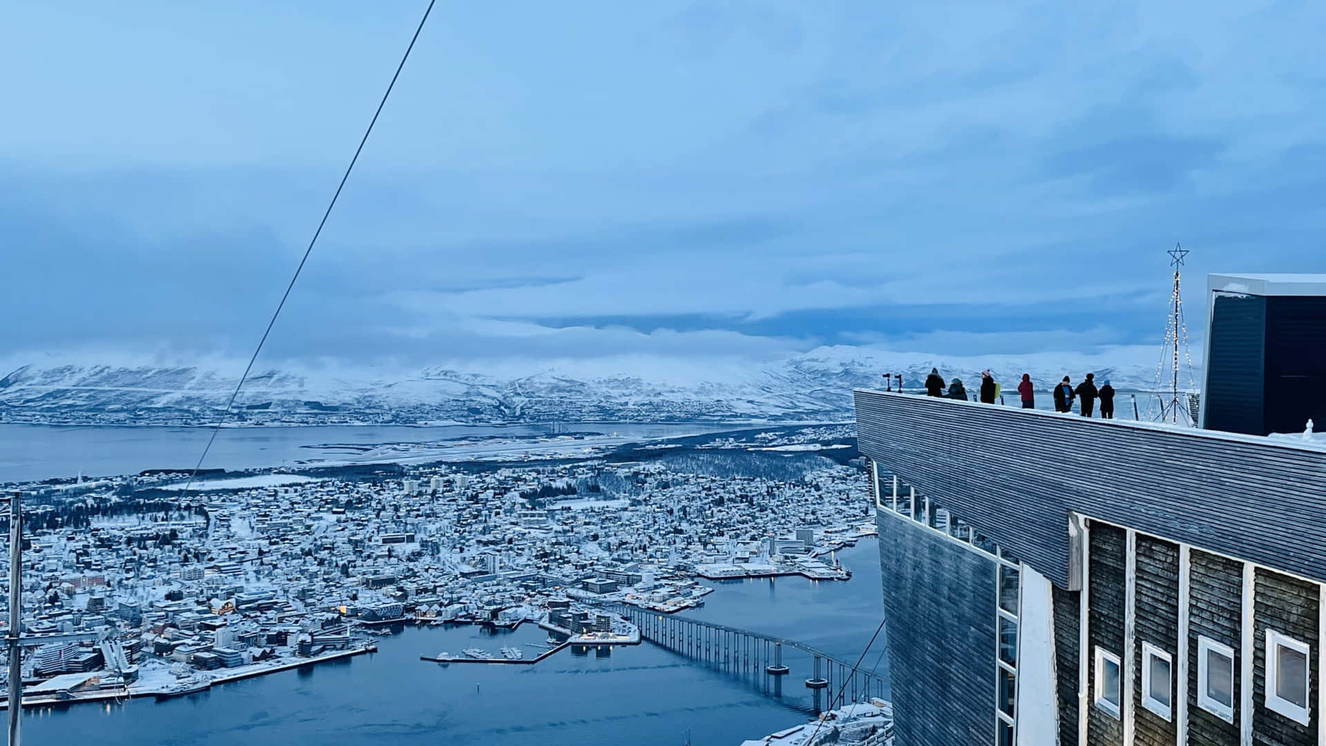 Tromso Winter Viewpoint Wallpaper