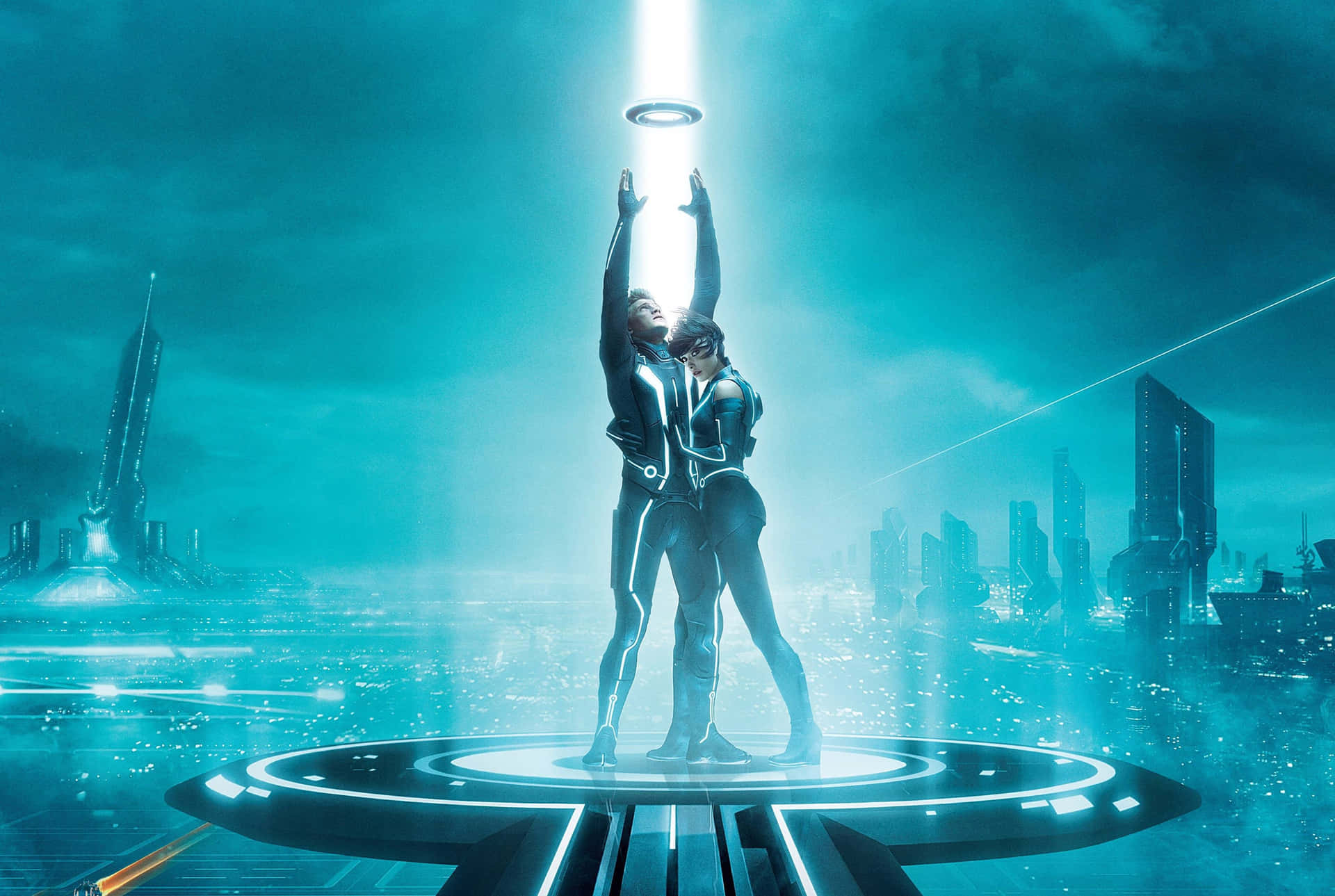 “Experience the Thrills of the Tron 4k Universe” Wallpaper