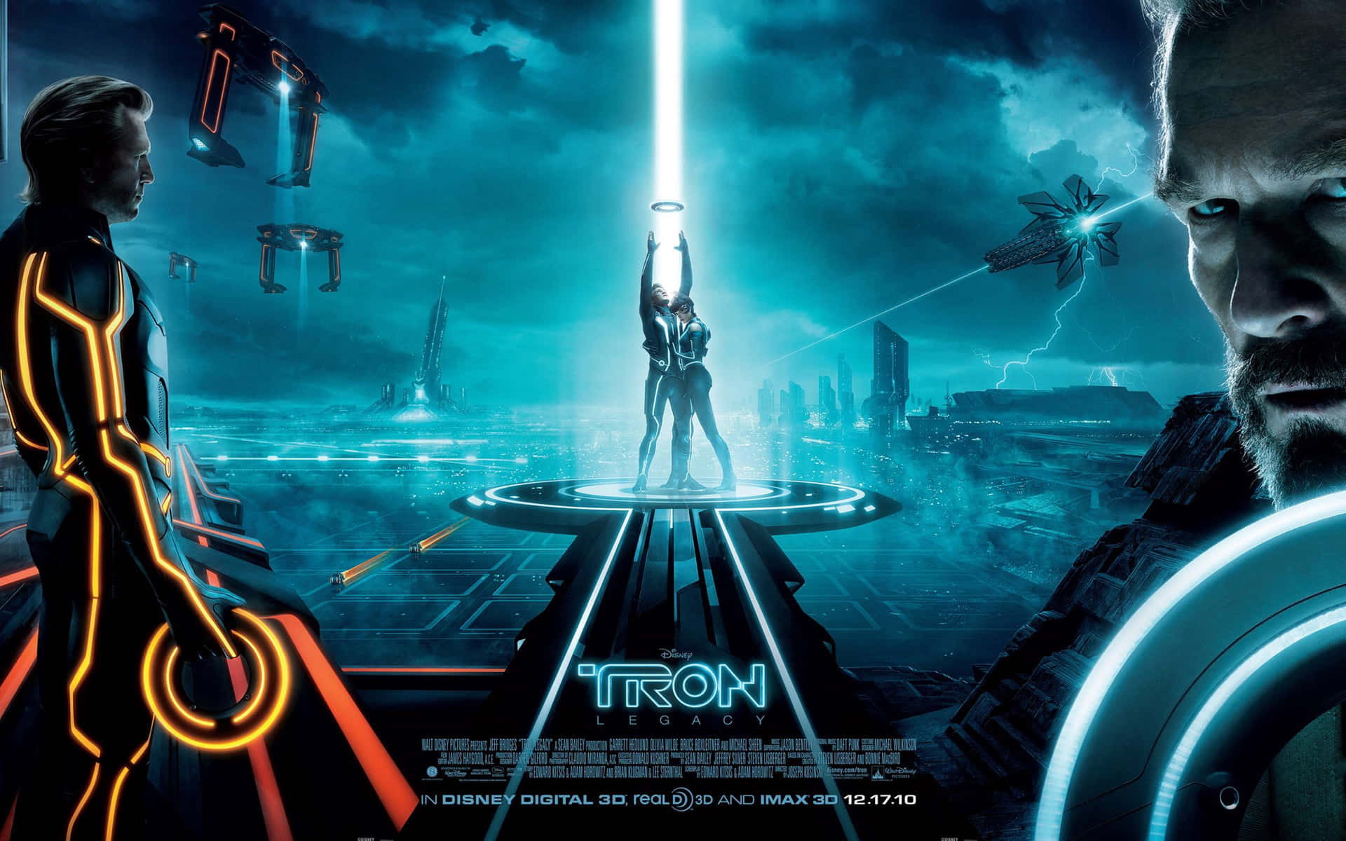 Posterdel Film Tron Disney In 4k Sfondo