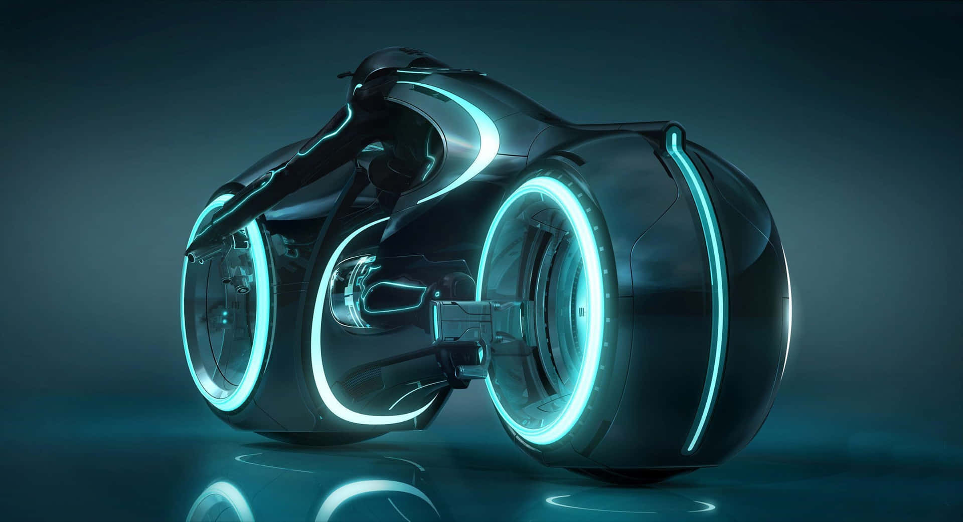 A Futuristic Motorcycle With A Glowing Light Wallpaper