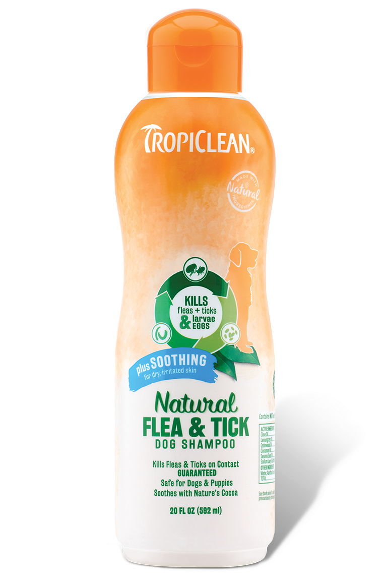 Tropi Clean Natural Fleaand Tick Dog Shampoo Bottle PNG