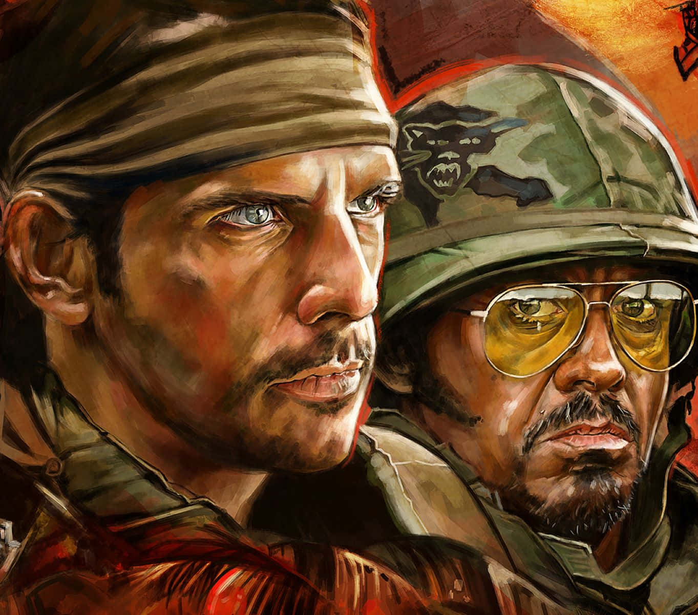 Tropic_ Thunder_ Characters_ Artwork Wallpaper