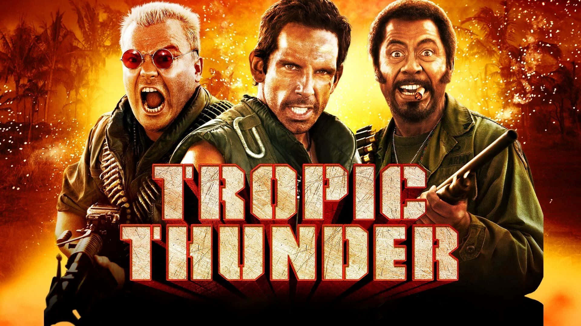 Tropic Thunder Movie Poster Wallpaper