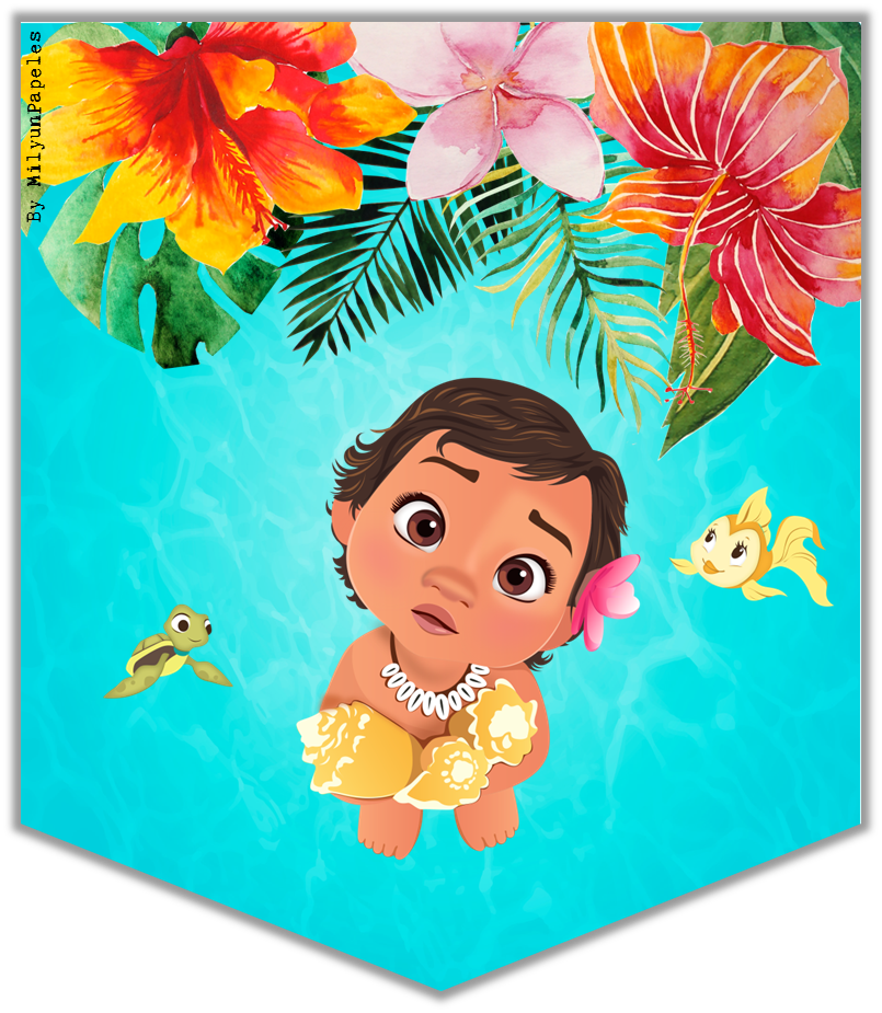 Tropical Animated Character Banner PNG