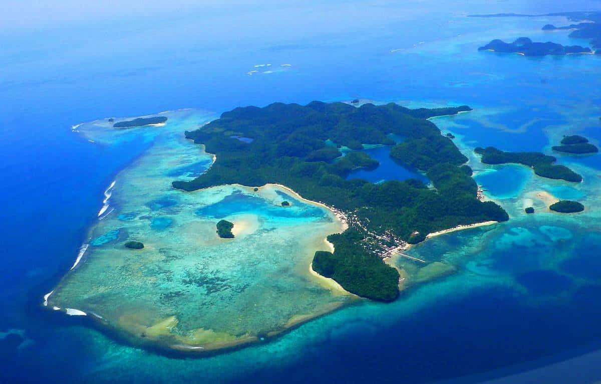 Tropical Archipelago Aerial View Wallpaper