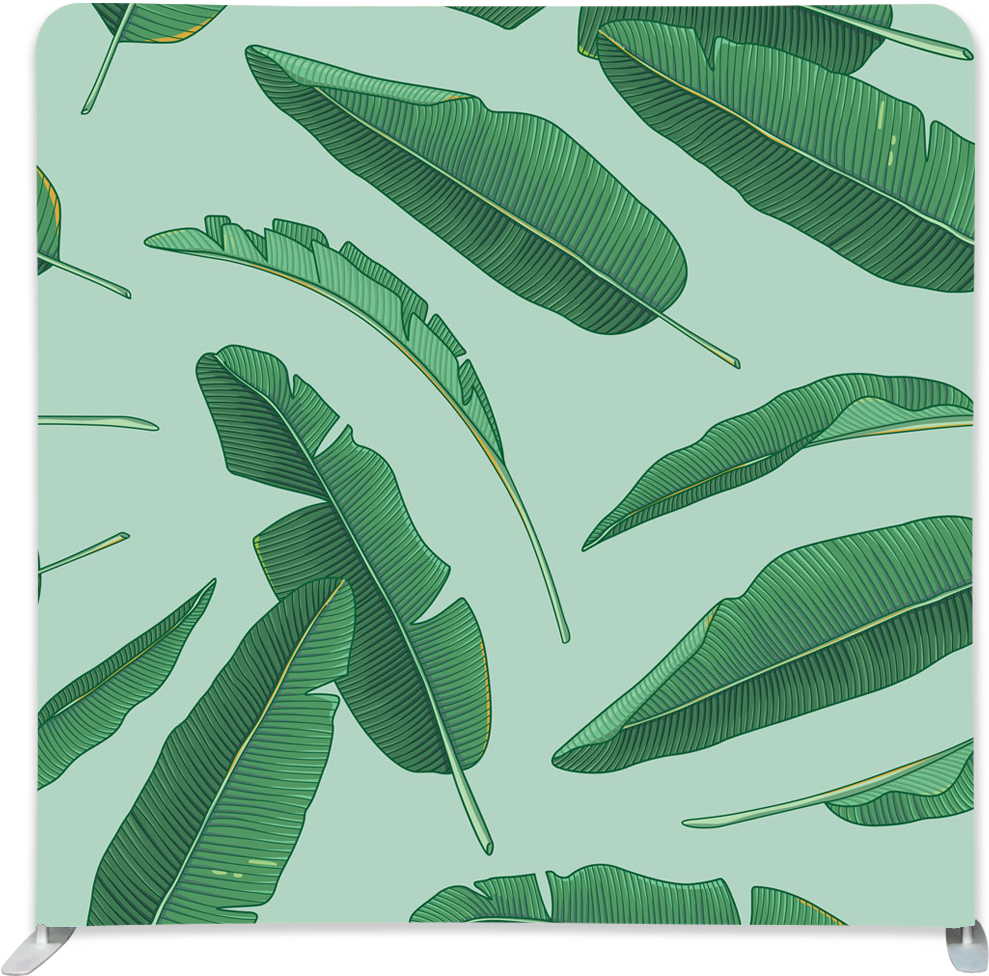Tropical Banana Leaves Pattern PNG