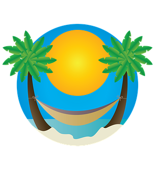 Tropical Beach Icon PNG