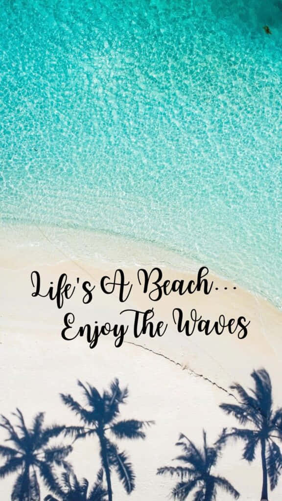 Tropical_ Beach_ Inspirational_ Quote Wallpaper