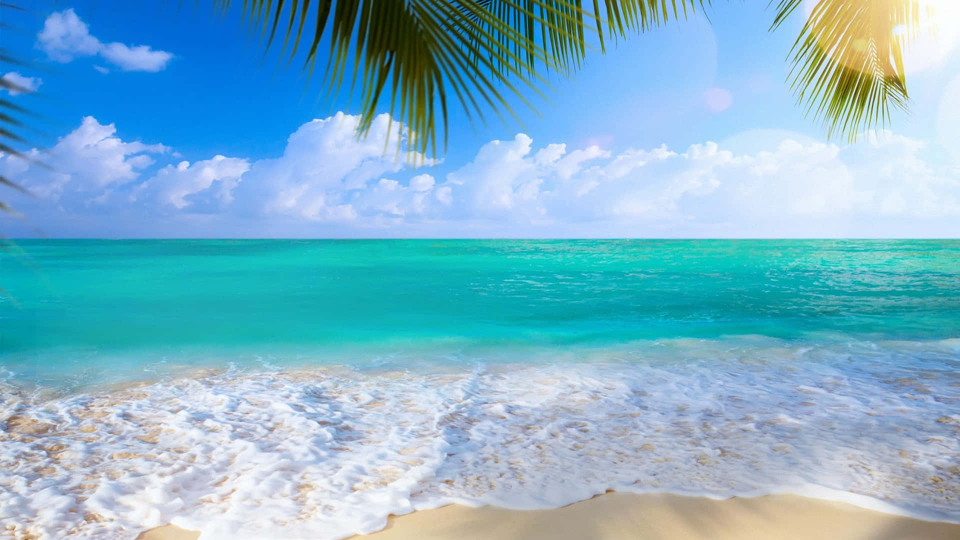 Escenade Playa Tropical Ondas Verano Fondo de pantalla