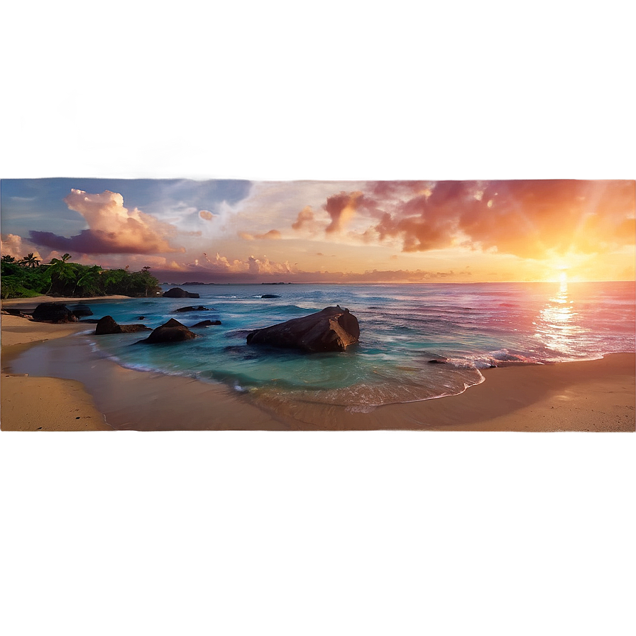 Tropical Beach Sunset Png Dpm34 PNG