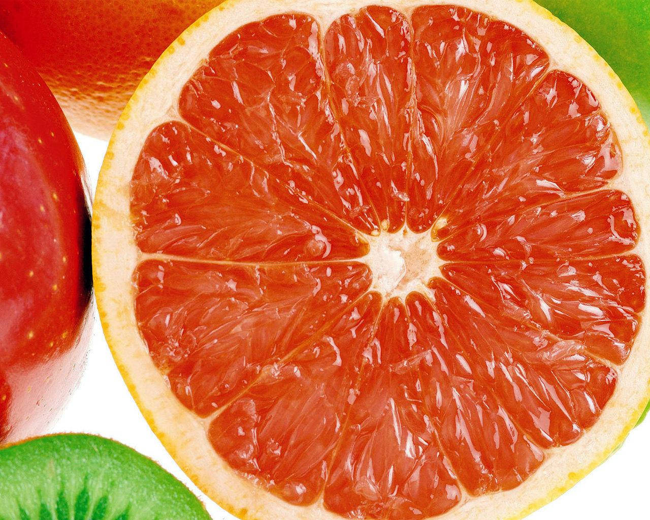 Tropical Citrus Grapefruit Macro Shot Wallpaper