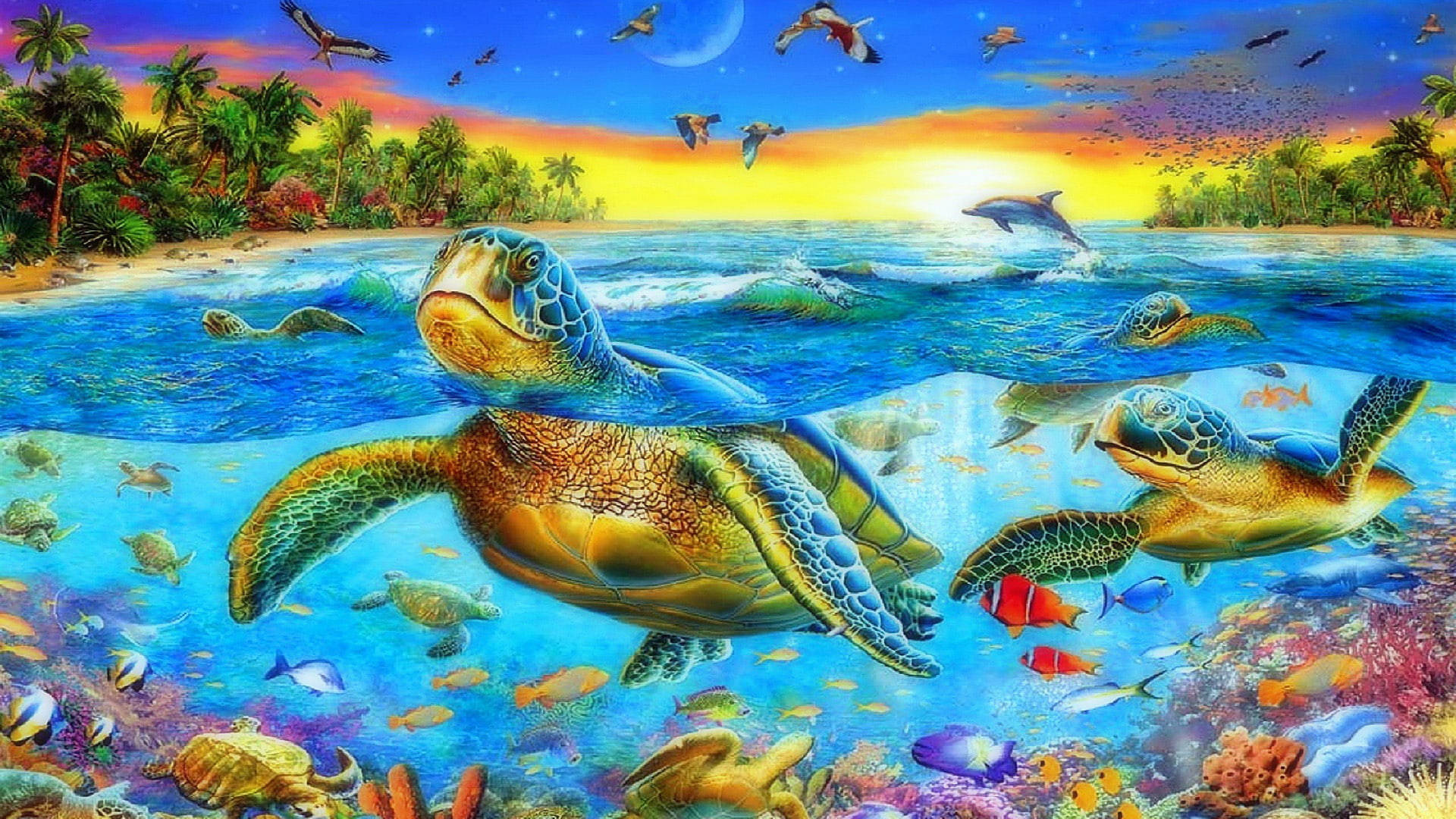 Tropical Fish Paradise Wallpaper