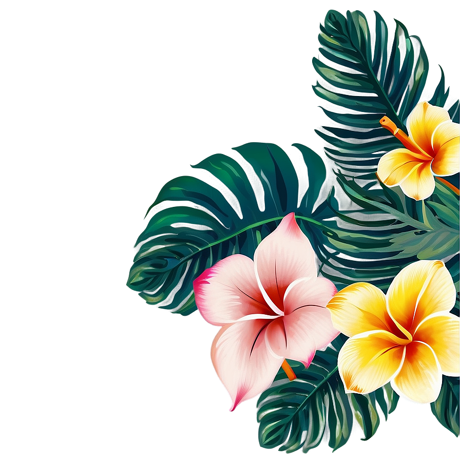 Tropical Floral Pattern Png 06202024 PNG