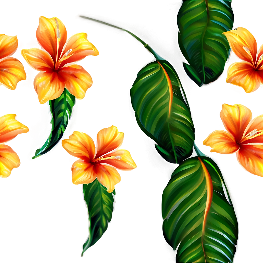 Tropical Floral Pattern Png 31 PNG