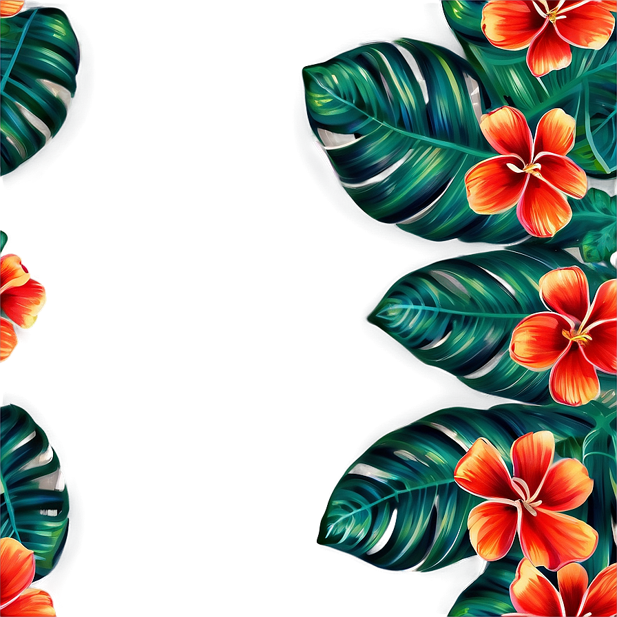 Tropical Floral Pattern Png Vmf58 PNG
