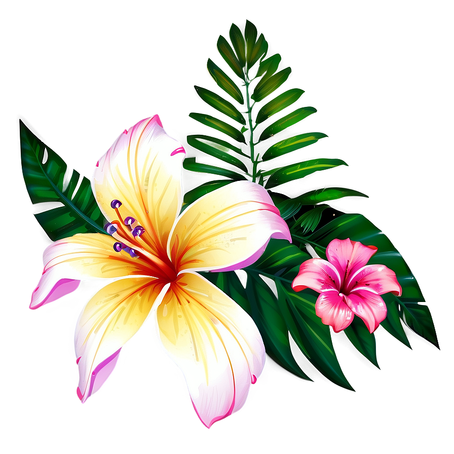 Download Tropical Flower Clipart Png Rnt | Wallpapers.com