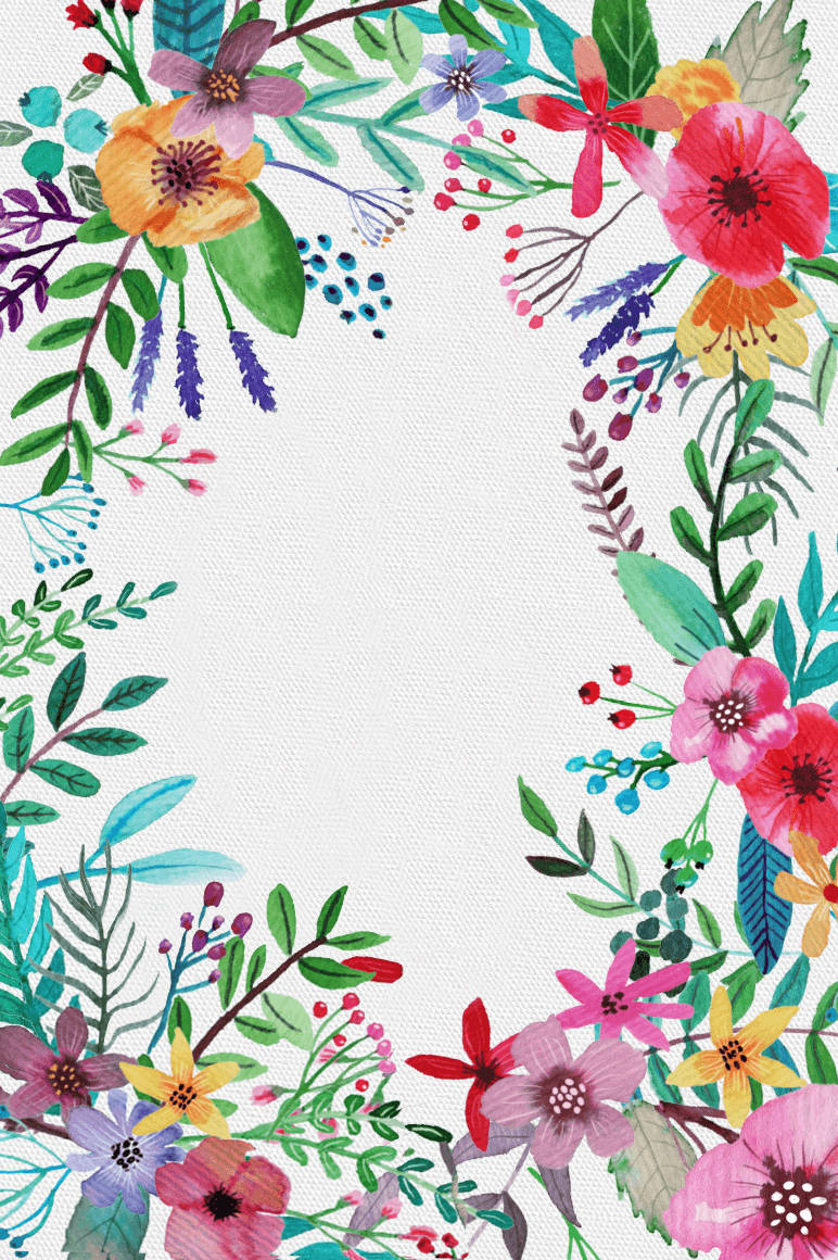 Tropical Flowers Border Pinterest Wallpaper