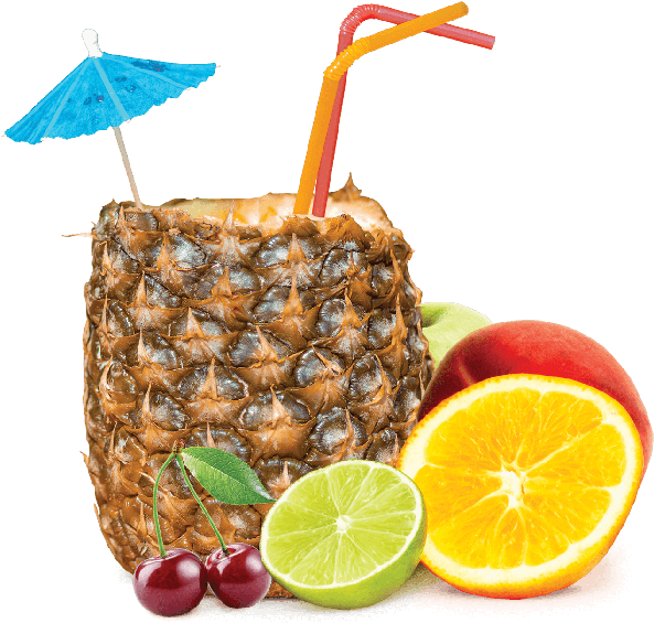 Tropical Fruit Cocktail Pineapple Drink PNG