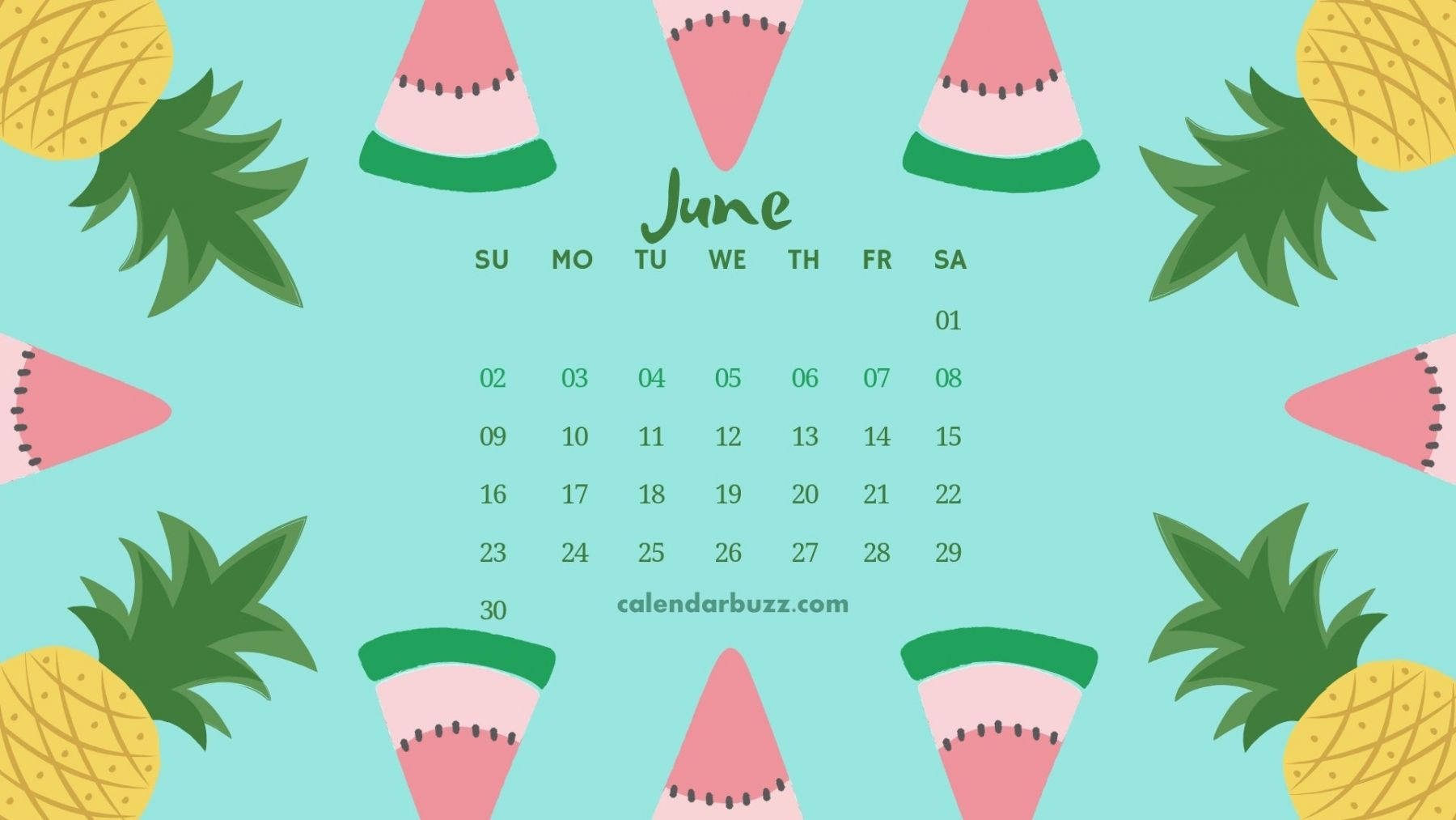 Tropical Fruits In June Calendar