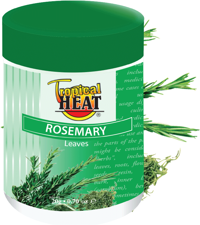 Tropical Heat Rosemary Leaves Spice Container PNG