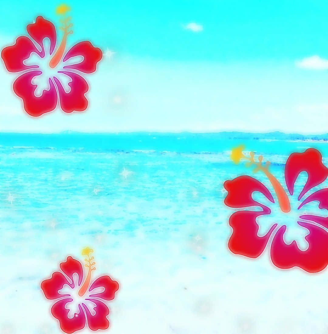 Tropical Hibiscus Dreamscape Wallpaper