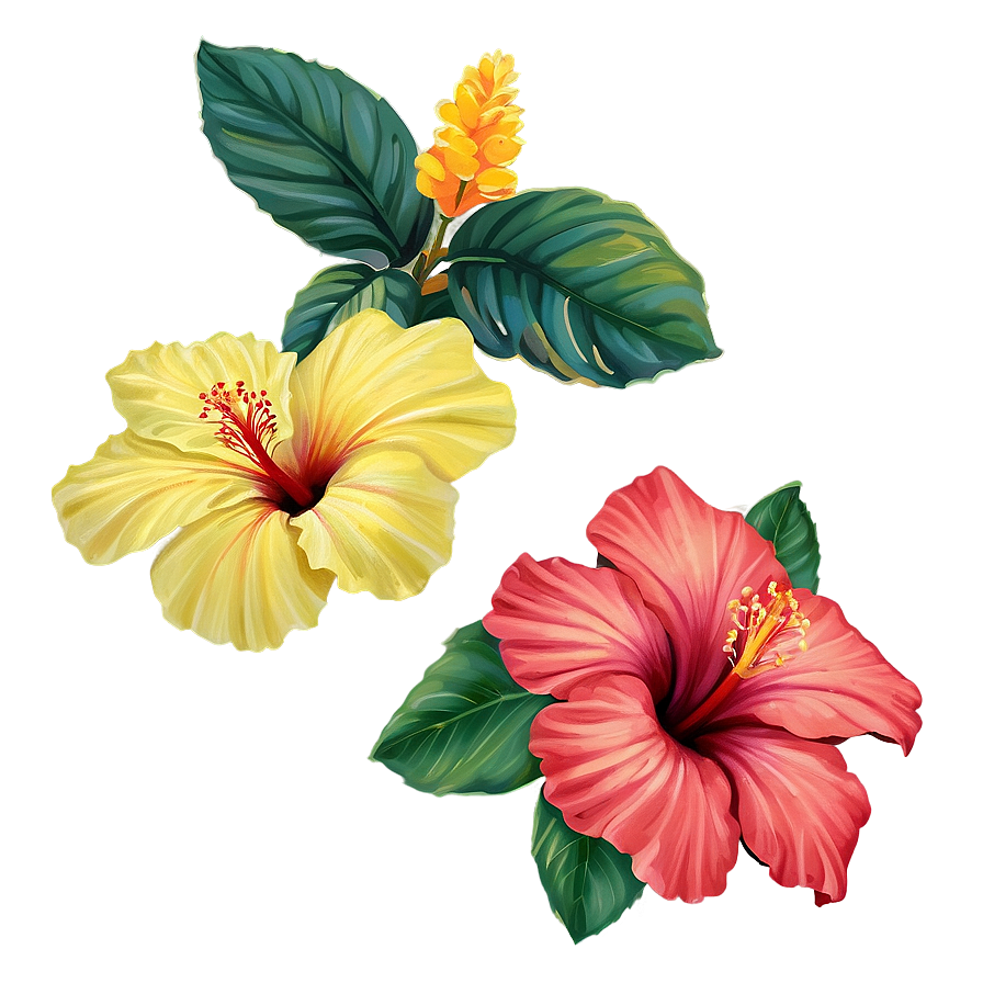 Tropical Hibiscus Png Yhv2 PNG